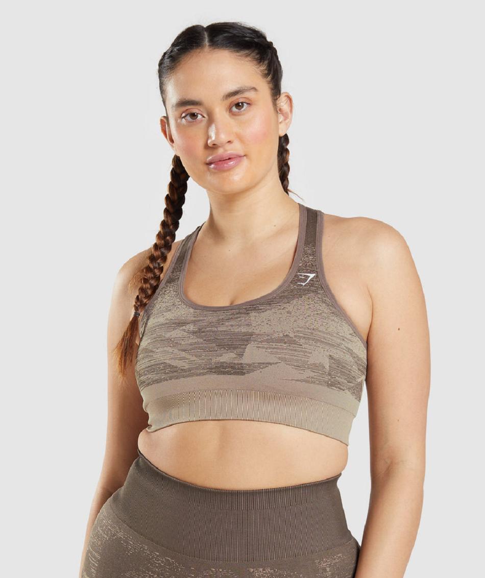 Sujetadores Deportivos Gymshark Adapt Ombre Seamless Mujer Marrones | CO 2199OKI